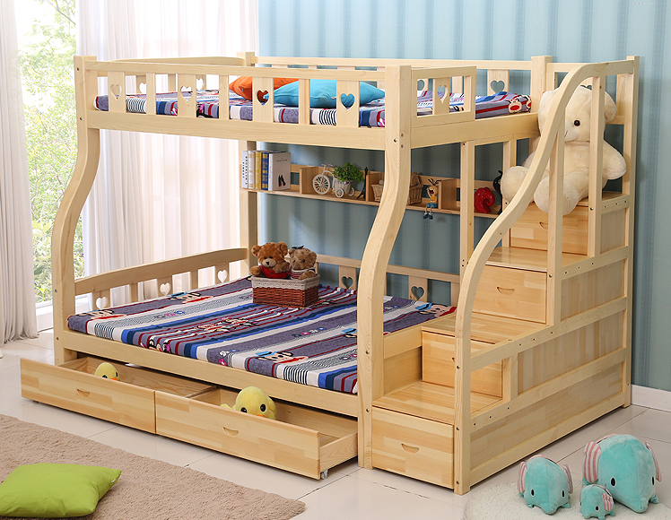 Giường tầng trẻ em gỗ tự nhiên
