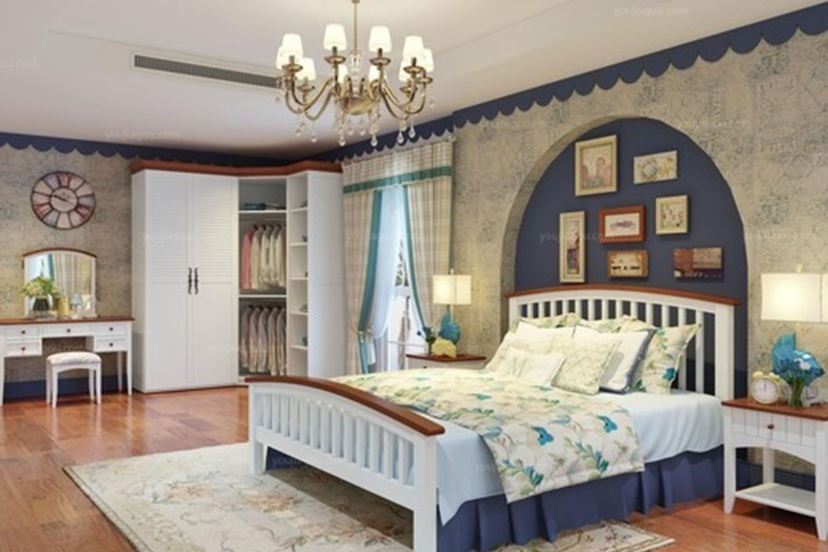 Giường gỗ trẻ em phong cách Địa Trung Hải
