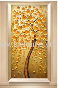 Tranh Hiện Đại 3D Cây Hoa Vàng Đẹp Nhất