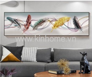 Bức Tranh Hiện Đại Lông Gà Màu Sắc Vui Tươi Trẻ Trung