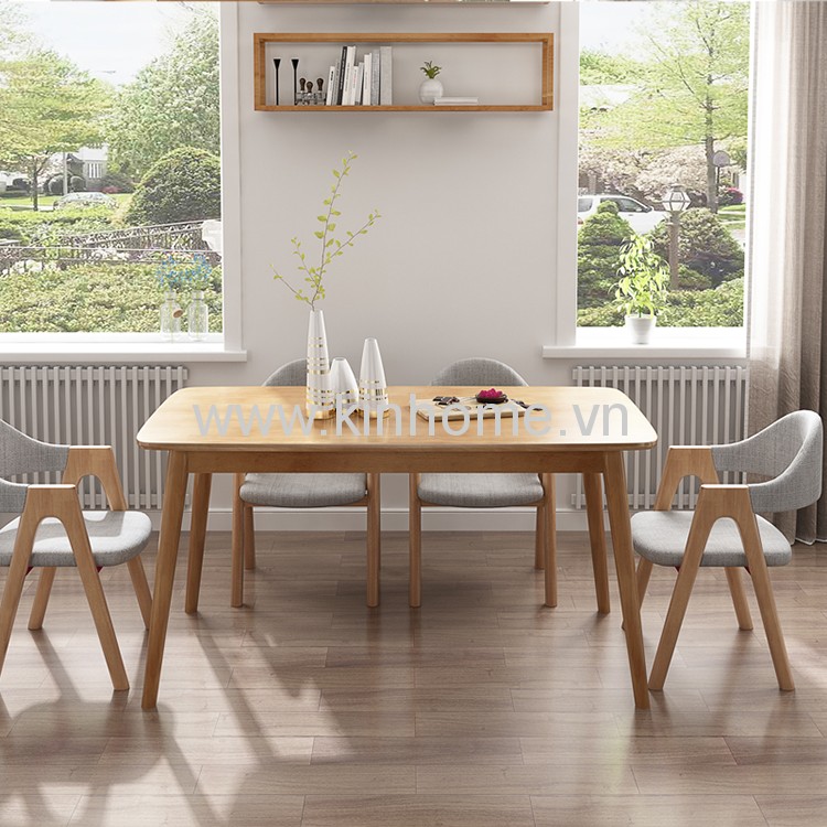 Bộ bàn ăn 6 ghế phong cách Nhật Bản