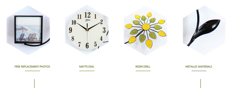 Đồng hồ trang trí họa tiết hoa lá làm nổi bật không gian sống KBS1612 