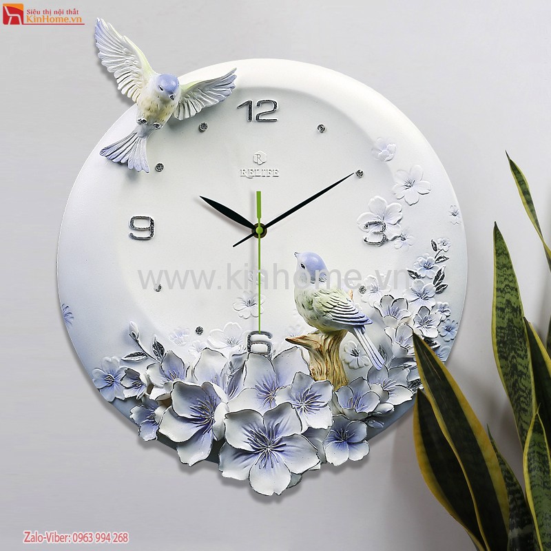 Đồng hồ thiết kế hình hoa nghệ thuật cho không gian thêm ấn tượng ZB0006B_PP